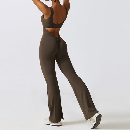 V Jumpsuit Gym Set