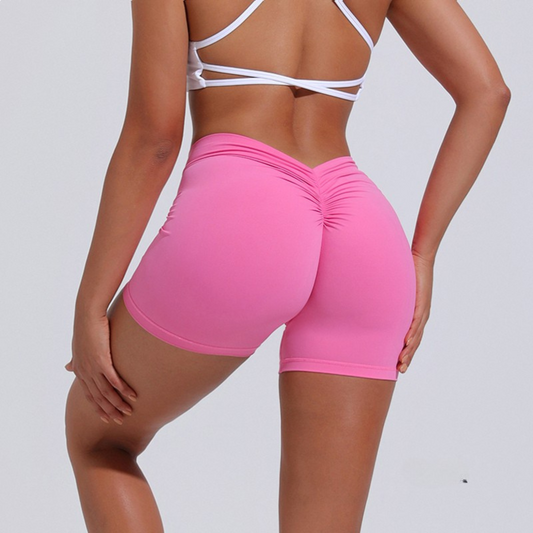 Summer High Waist Gym Shorts V-Back