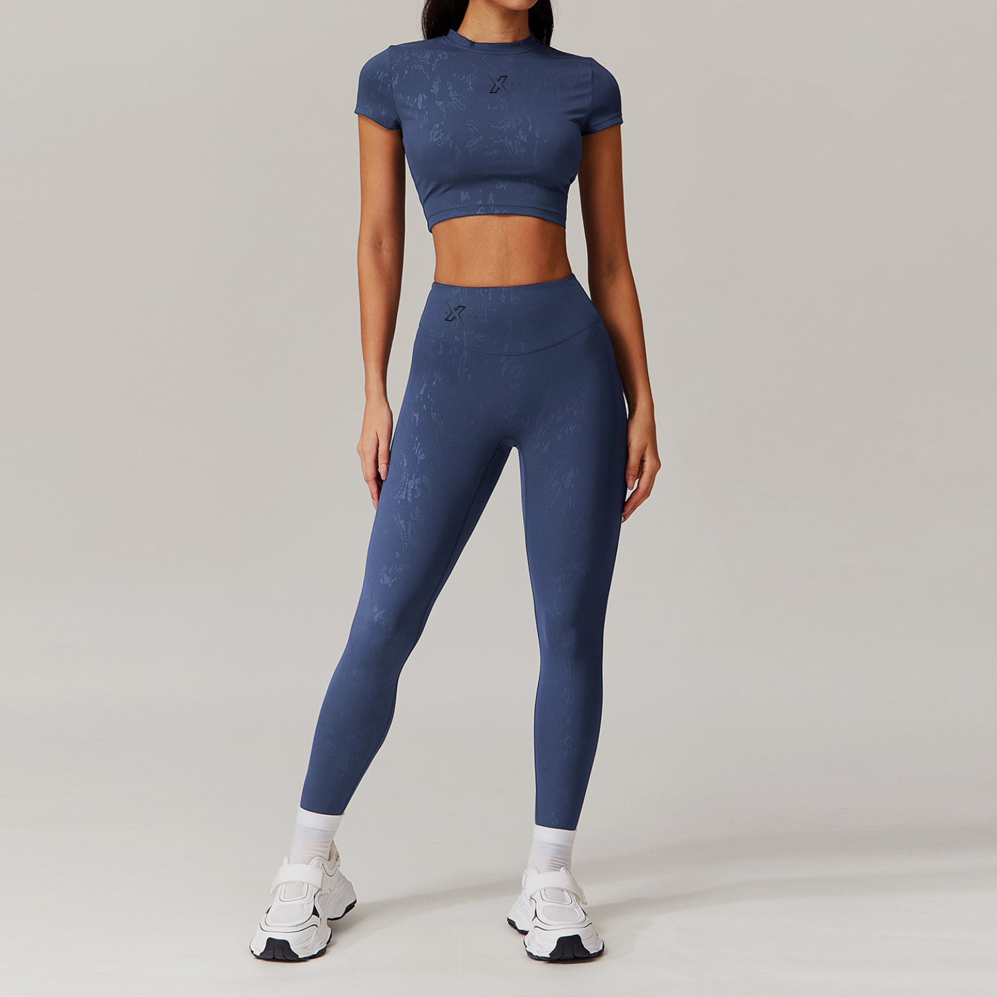 High Waist Gym Leggings & Tee